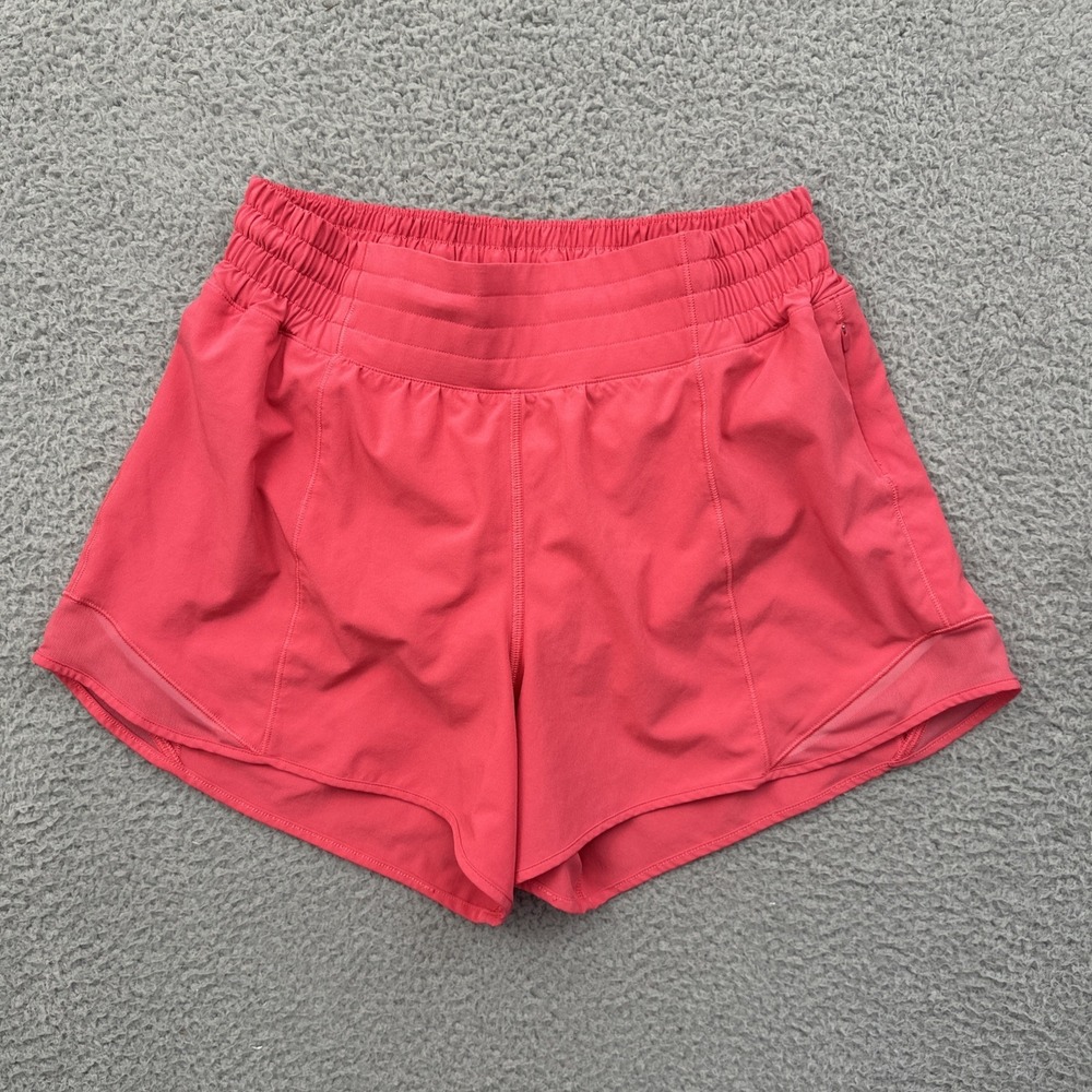 Lululemon Hotty Hot Shorts High Rise 4" Glaze Pink Athletic Athleisure Women's 6